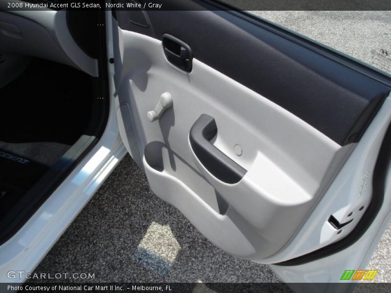 Nordic White / Gray 2008 Hyundai Accent GLS Sedan