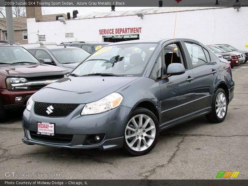 Azure Gray Metallic / Black 2009 Suzuki SX4 Touring Sport Sedan