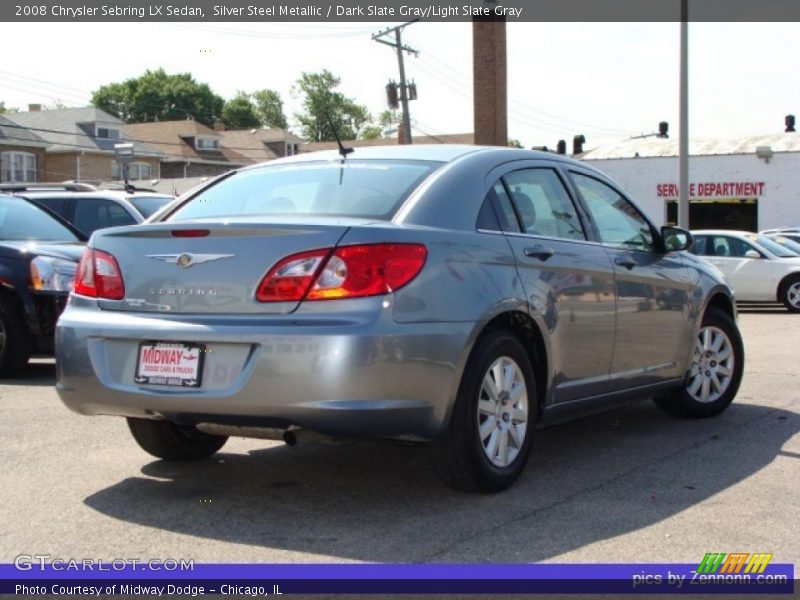 Silver Steel Metallic / Dark Slate Gray/Light Slate Gray 2008 Chrysler Sebring LX Sedan