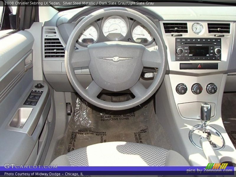 Silver Steel Metallic / Dark Slate Gray/Light Slate Gray 2008 Chrysler Sebring LX Sedan