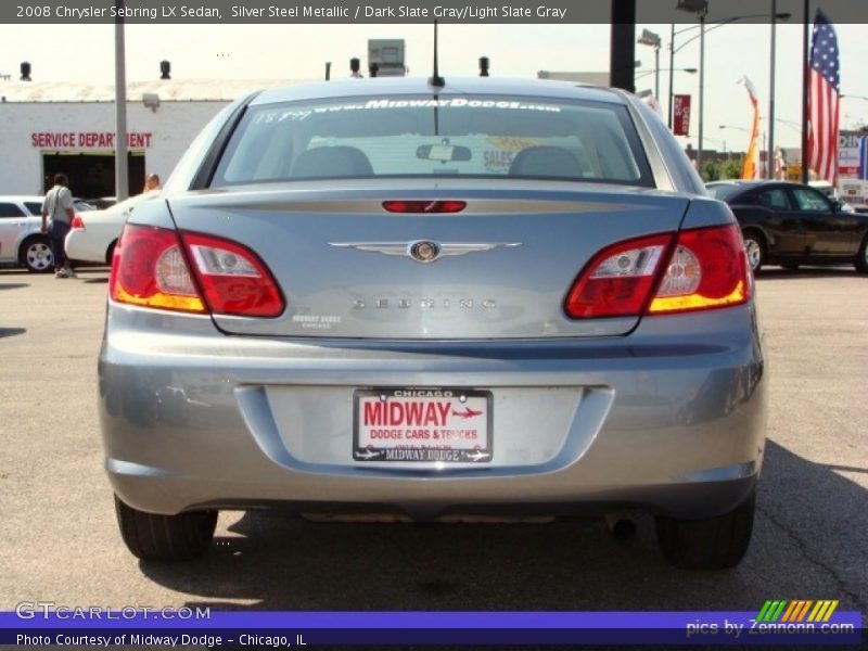 Silver Steel Metallic / Dark Slate Gray/Light Slate Gray 2008 Chrysler Sebring LX Sedan