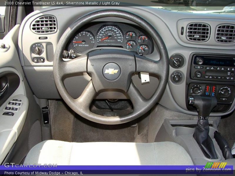 Silverstone Metallic / Light Gray 2008 Chevrolet TrailBlazer LS 4x4