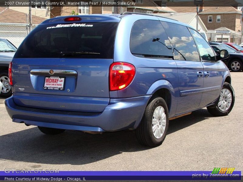Marine Blue Pearl / Medium Slate Gray 2007 Chrysler Town & Country LX