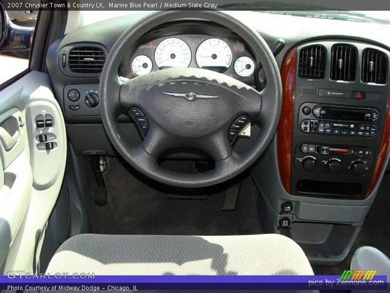 Marine Blue Pearl / Medium Slate Gray 2007 Chrysler Town & Country LX