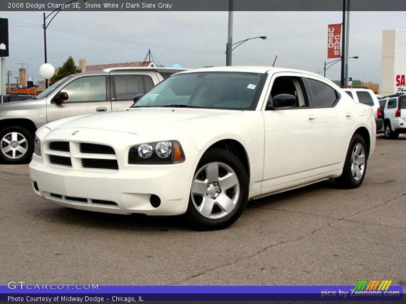 Stone White / Dark Slate Gray 2008 Dodge Charger SE