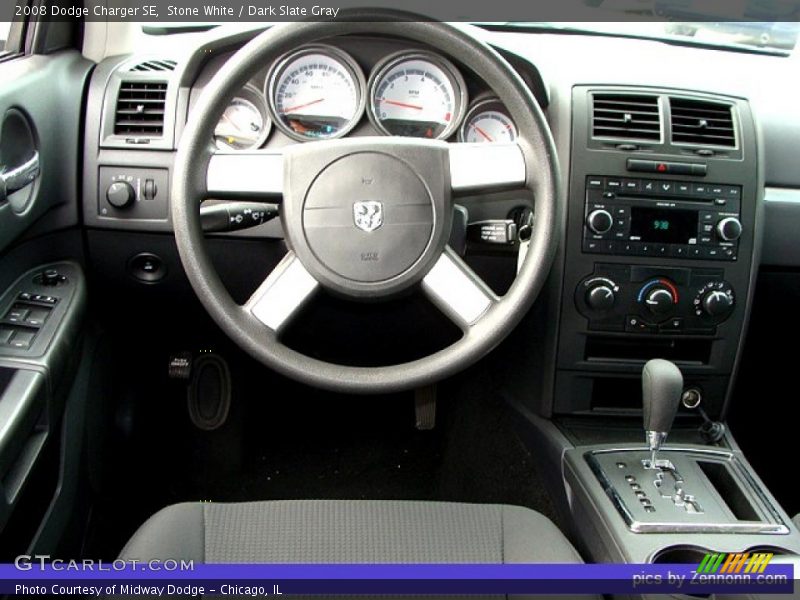 Stone White / Dark Slate Gray 2008 Dodge Charger SE