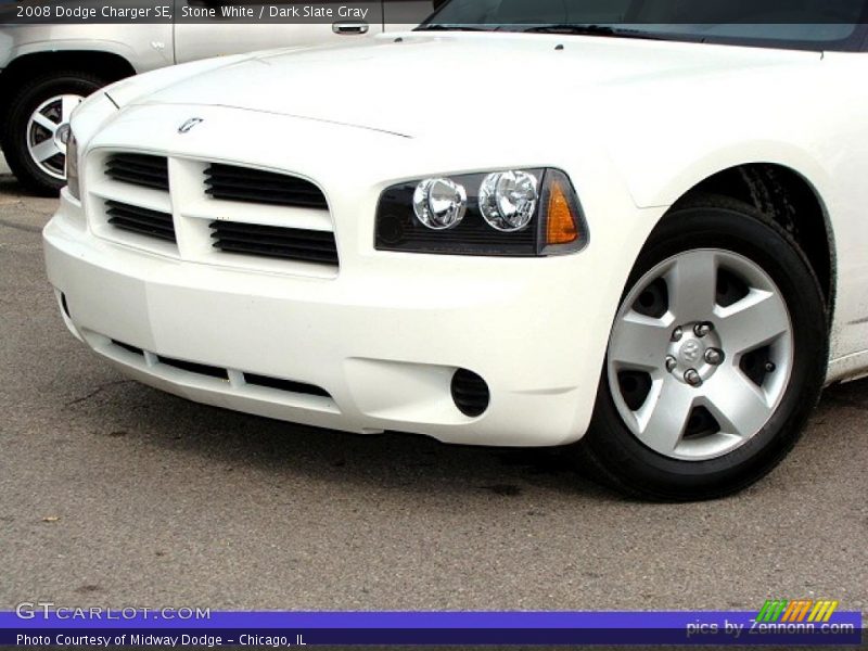 Stone White / Dark Slate Gray 2008 Dodge Charger SE
