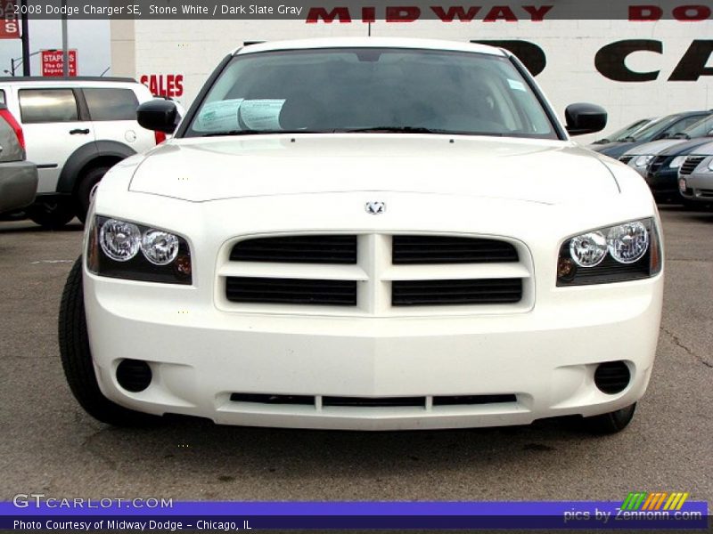Stone White / Dark Slate Gray 2008 Dodge Charger SE