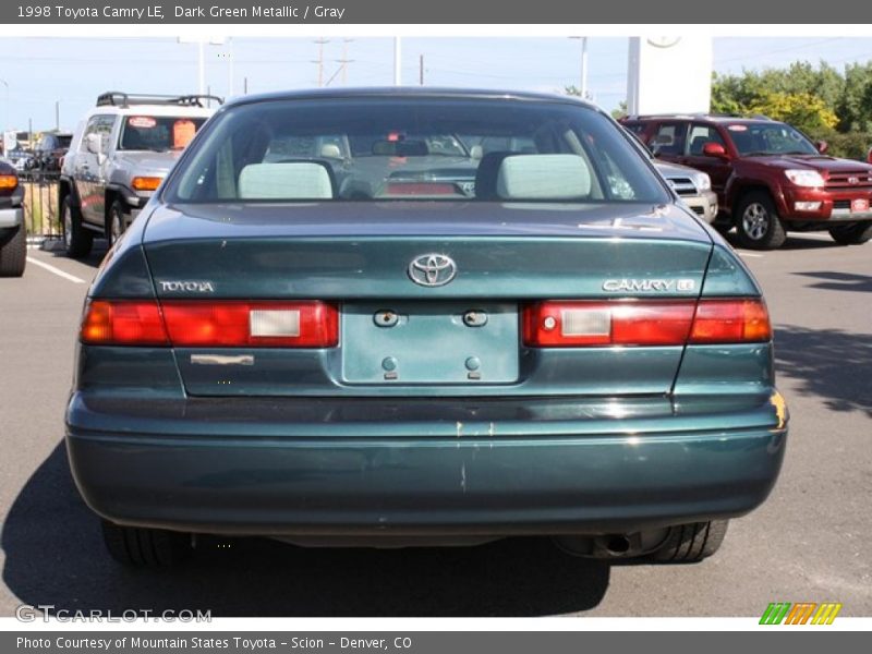 Dark Green Metallic / Gray 1998 Toyota Camry LE