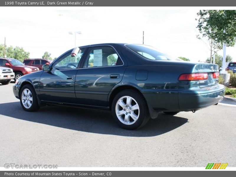 Dark Green Metallic / Gray 1998 Toyota Camry LE