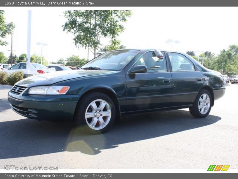 Dark Green Metallic / Gray 1998 Toyota Camry LE