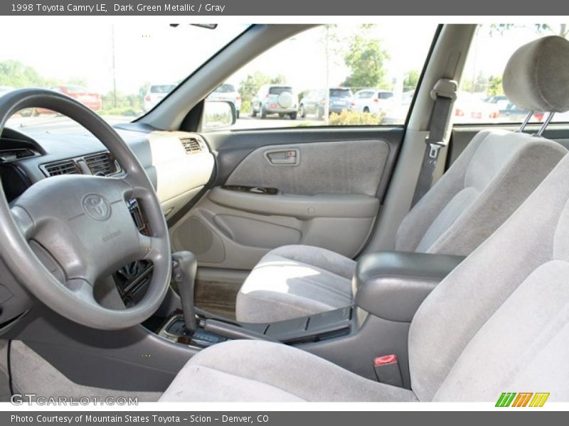 Dark Green Metallic / Gray 1998 Toyota Camry LE