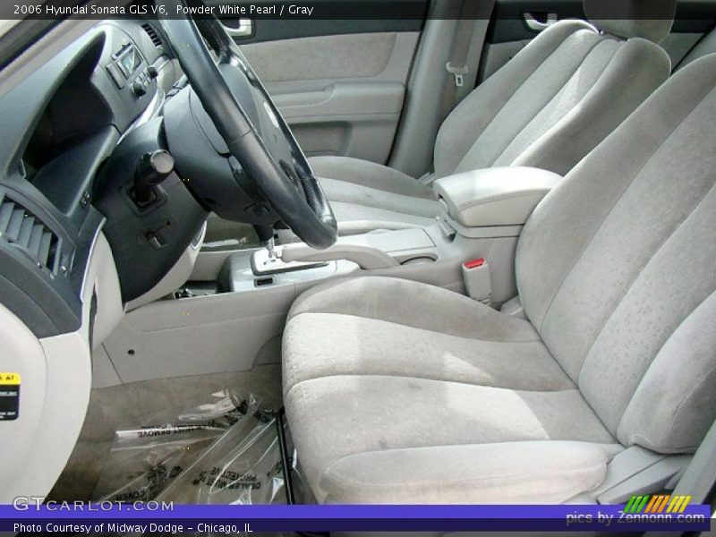 Powder White Pearl / Gray 2006 Hyundai Sonata GLS V6