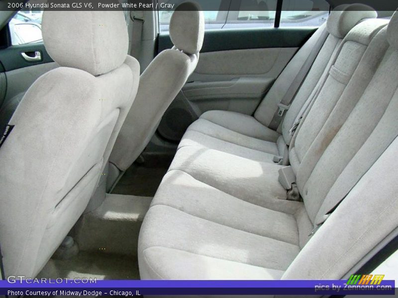 Powder White Pearl / Gray 2006 Hyundai Sonata GLS V6
