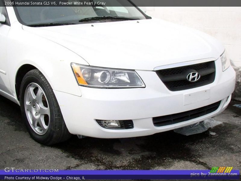 Powder White Pearl / Gray 2006 Hyundai Sonata GLS V6
