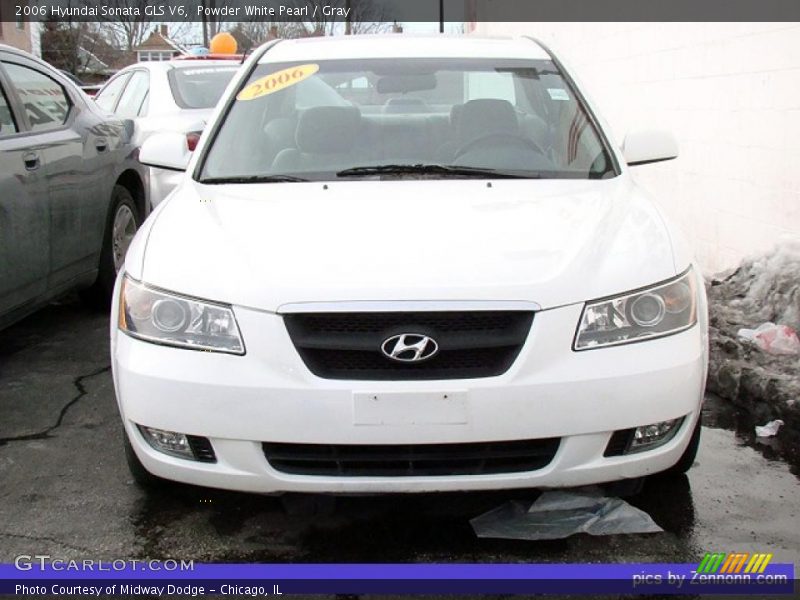 Powder White Pearl / Gray 2006 Hyundai Sonata GLS V6