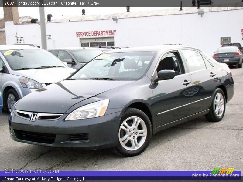 Graphite Pearl / Gray 2007 Honda Accord SE Sedan