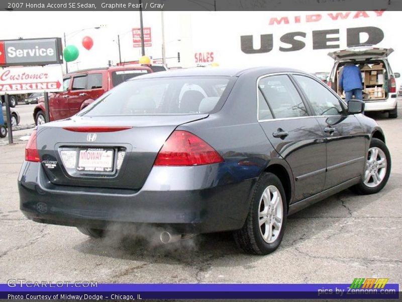 Graphite Pearl / Gray 2007 Honda Accord SE Sedan