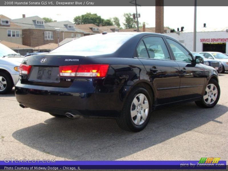 Deepwater Blue / Gray 2008 Hyundai Sonata GLS V6