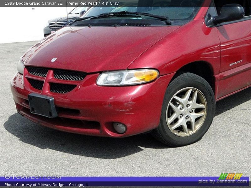 Inferno Red Pearl / Mist Gray 1999 Dodge Grand Caravan SE