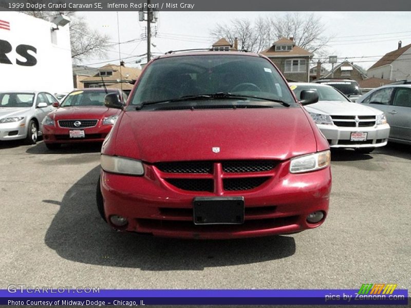 Inferno Red Pearl / Mist Gray 1999 Dodge Grand Caravan SE