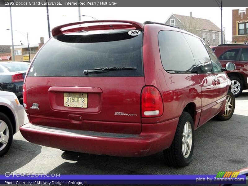 Inferno Red Pearl / Mist Gray 1999 Dodge Grand Caravan SE