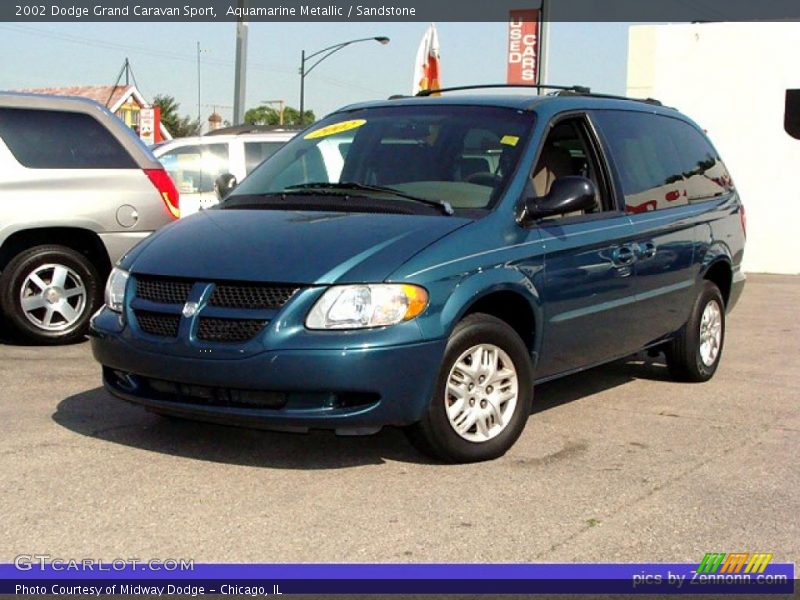 Aquamarine Metallic / Sandstone 2002 Dodge Grand Caravan Sport