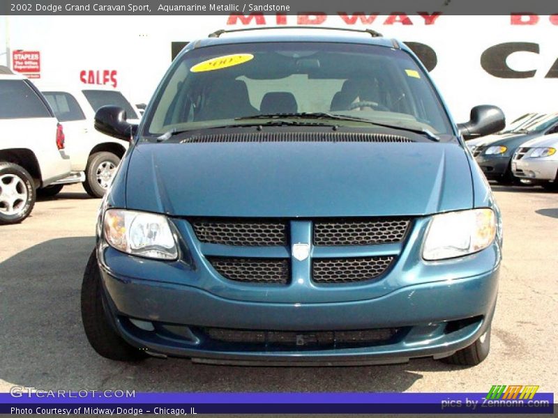 Aquamarine Metallic / Sandstone 2002 Dodge Grand Caravan Sport