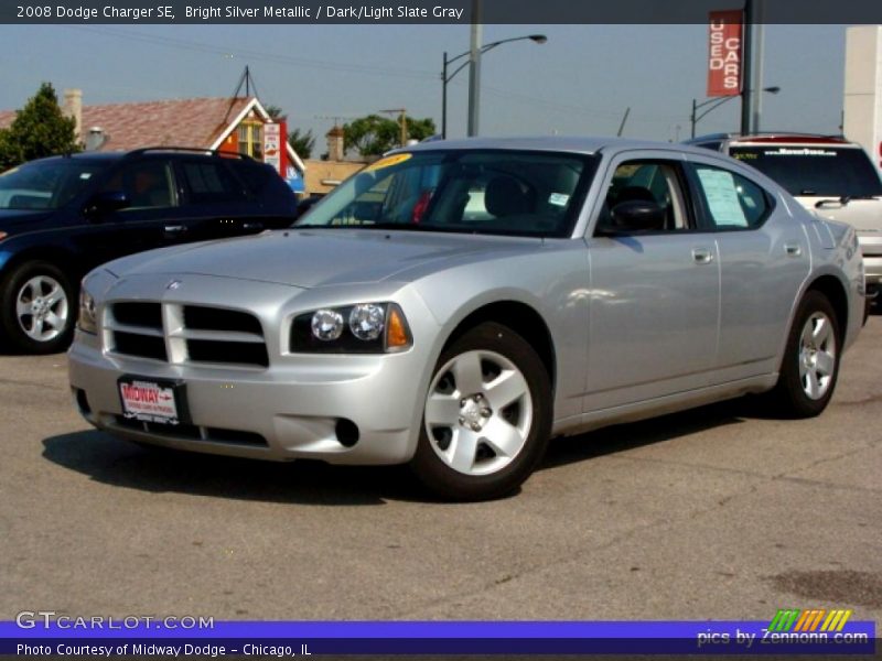 Bright Silver Metallic / Dark/Light Slate Gray 2008 Dodge Charger SE