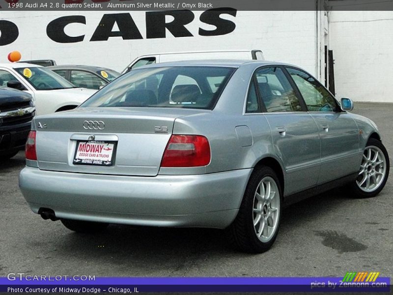 Aluminum Silver Metallic / Onyx Black 1998 Audi A4 2.8 quattro Sedan