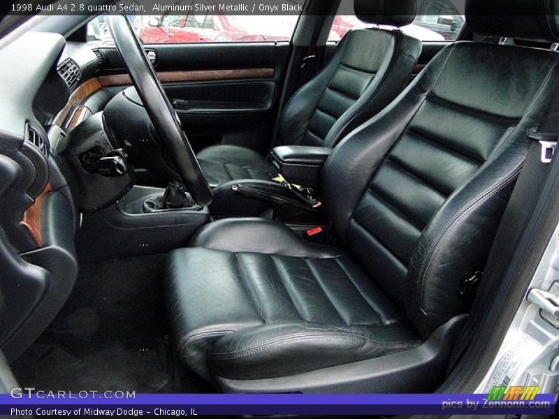 Aluminum Silver Metallic / Onyx Black 1998 Audi A4 2.8 quattro Sedan