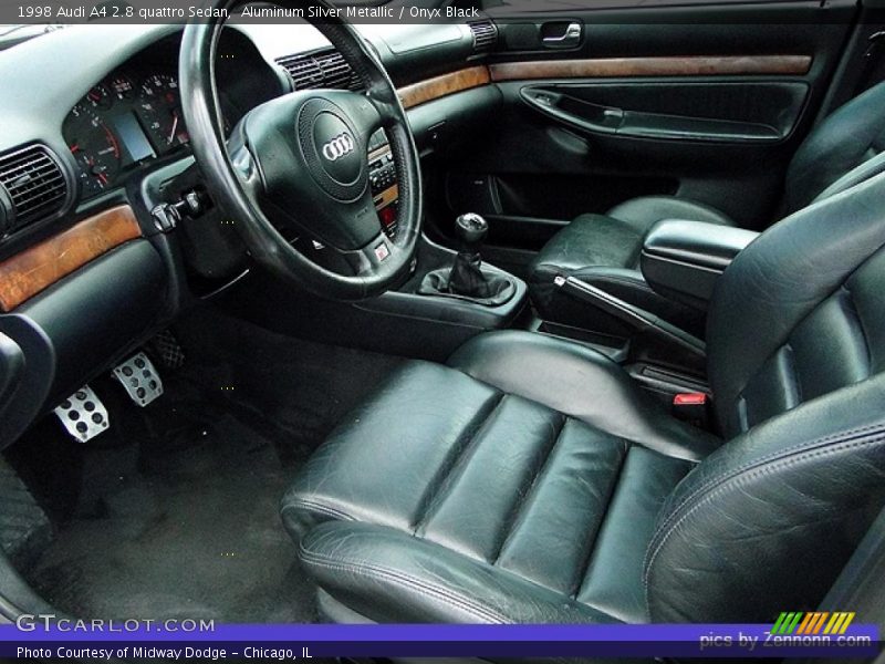 Aluminum Silver Metallic / Onyx Black 1998 Audi A4 2.8 quattro Sedan