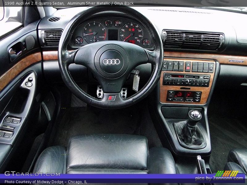 Aluminum Silver Metallic / Onyx Black 1998 Audi A4 2.8 quattro Sedan