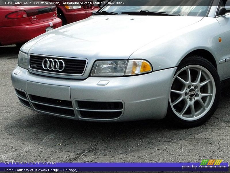Aluminum Silver Metallic / Onyx Black 1998 Audi A4 2.8 quattro Sedan