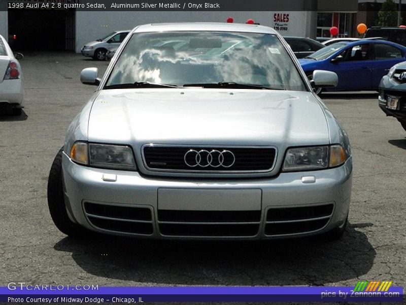 Aluminum Silver Metallic / Onyx Black 1998 Audi A4 2.8 quattro Sedan