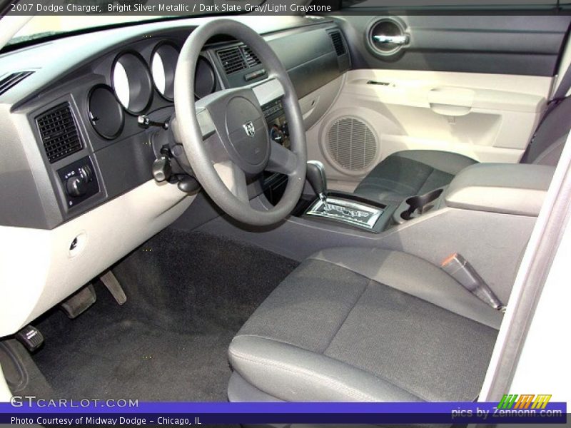 Bright Silver Metallic / Dark Slate Gray/Light Graystone 2007 Dodge Charger