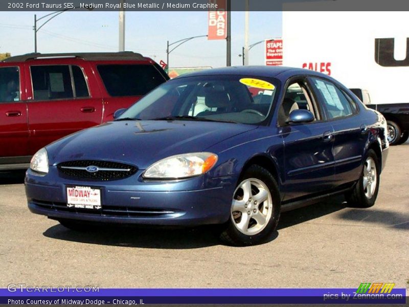 Medium Royal Blue Metallic / Medium Graphite 2002 Ford Taurus SES