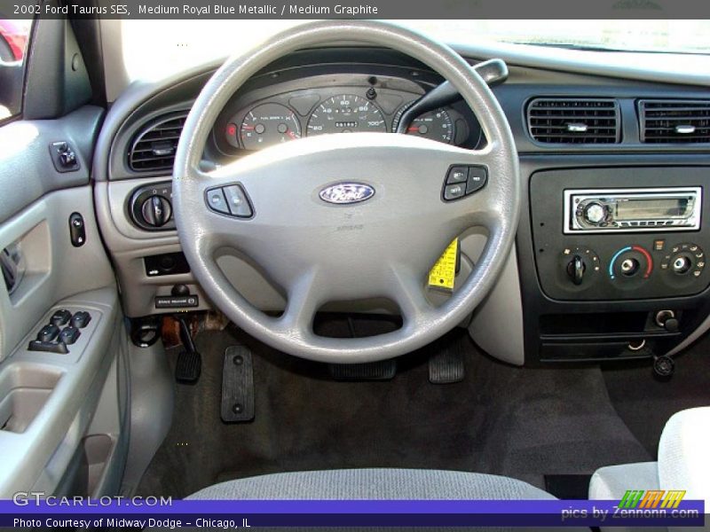 Medium Royal Blue Metallic / Medium Graphite 2002 Ford Taurus SES