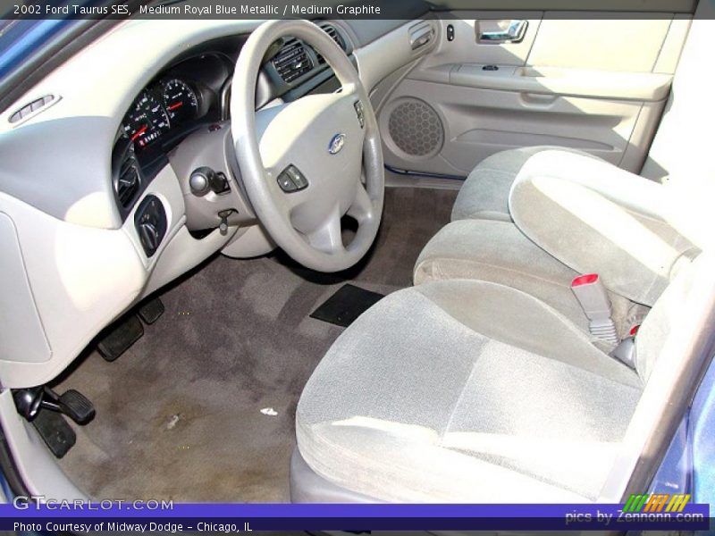 Medium Royal Blue Metallic / Medium Graphite 2002 Ford Taurus SES