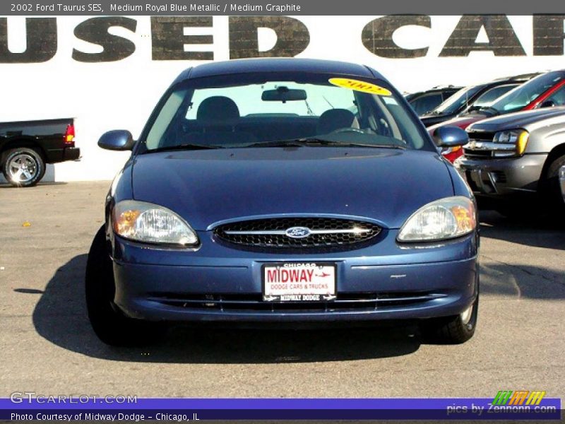 Medium Royal Blue Metallic / Medium Graphite 2002 Ford Taurus SES