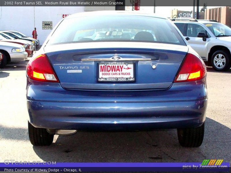 Medium Royal Blue Metallic / Medium Graphite 2002 Ford Taurus SES
