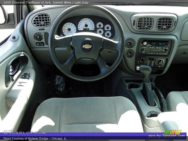 Summit White / Light Gray 2005 Chevrolet TrailBlazer LS 4x4