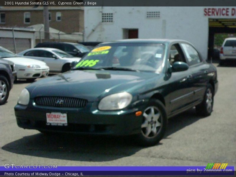 Cypress Green / Beige 2001 Hyundai Sonata GLS V6