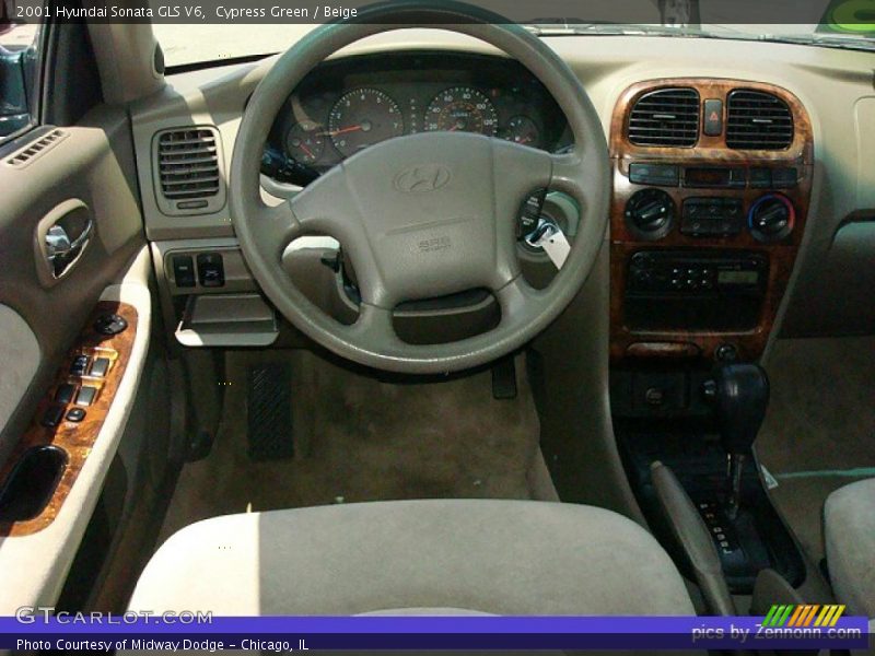 Cypress Green / Beige 2001 Hyundai Sonata GLS V6