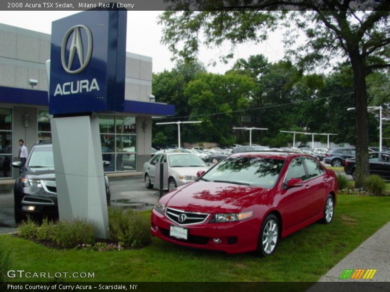 Milano Red / Ebony 2008 Acura TSX Sedan