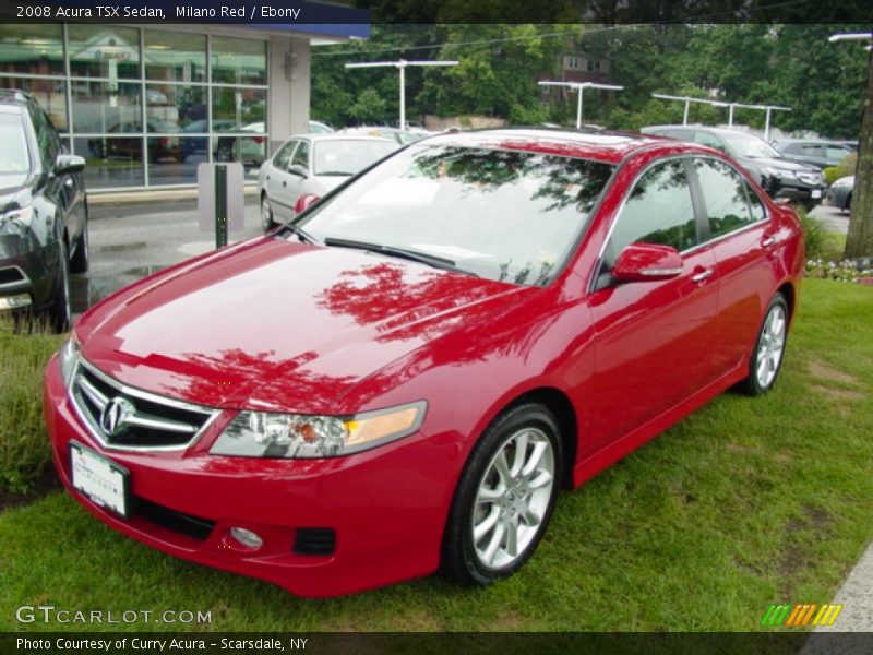 Milano Red / Ebony 2008 Acura TSX Sedan