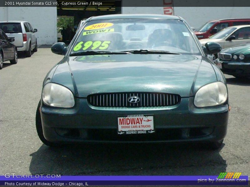 Cypress Green / Beige 2001 Hyundai Sonata GLS V6