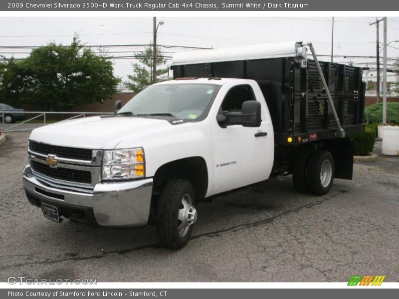 Summit White / Dark Titanium 2009 Chevrolet Silverado 3500HD Work Truck Regular Cab 4x4 Chassis