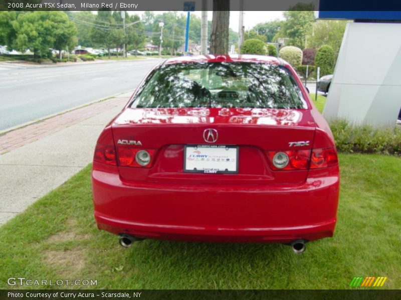 Milano Red / Ebony 2008 Acura TSX Sedan