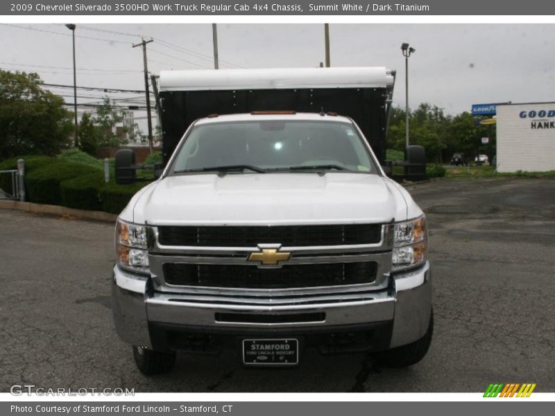 Summit White / Dark Titanium 2009 Chevrolet Silverado 3500HD Work Truck Regular Cab 4x4 Chassis